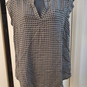 Black and white  blouse